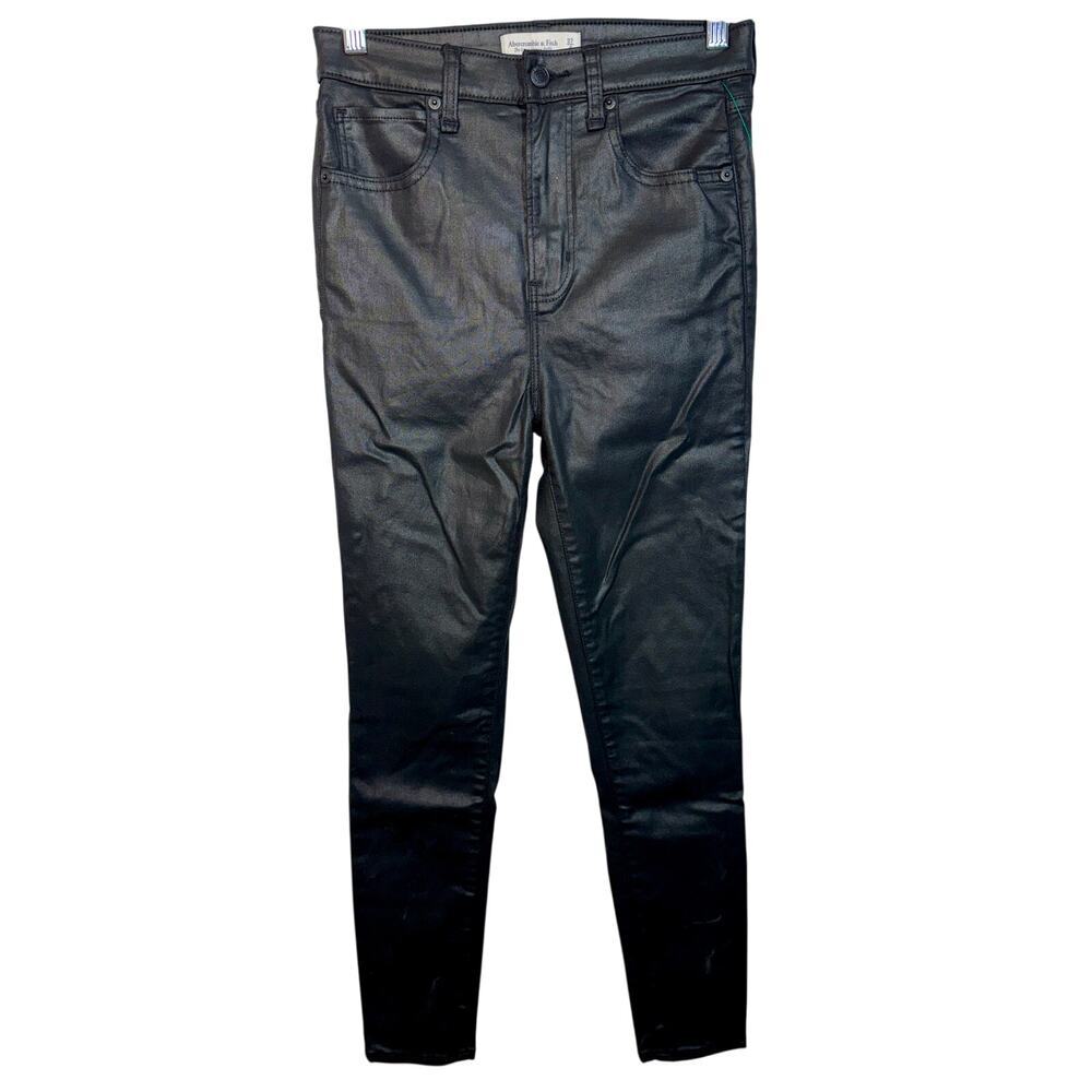 Abercrombie & Fitch Super Skinny Ankle High Rise Jeans Black Womens Size 27 4 R